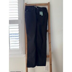 L.L. Bean Classic Fit Jeans Mens 35x34 Black Dark Wash Straight Denim Pants NWT